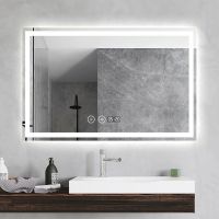 DUSEL Зеркало с подогревом, LED подсветкой Smart, часами и температурой DE-M1091 65x80 см
